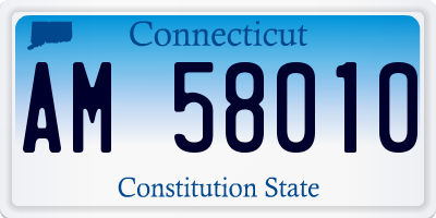 CT license plate AM58010