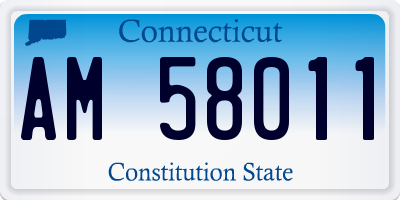 CT license plate AM58011