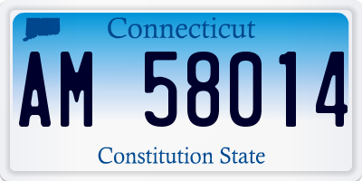 CT license plate AM58014