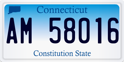CT license plate AM58016
