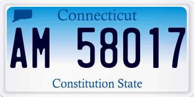 CT license plate AM58017