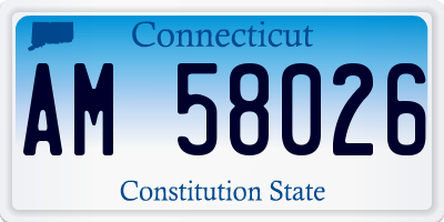 CT license plate AM58026
