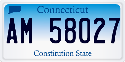 CT license plate AM58027
