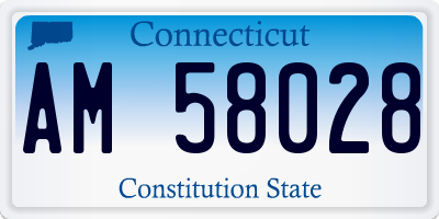 CT license plate AM58028