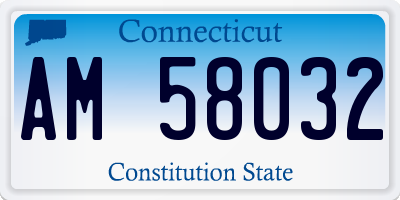 CT license plate AM58032