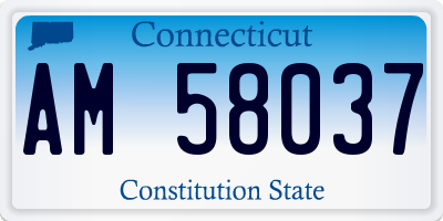 CT license plate AM58037