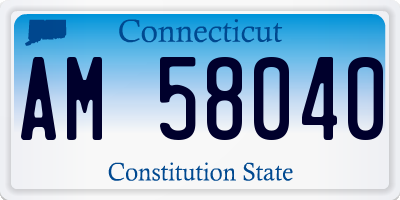 CT license plate AM58040