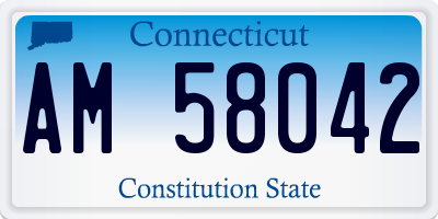 CT license plate AM58042