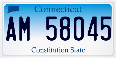 CT license plate AM58045