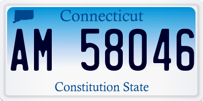 CT license plate AM58046