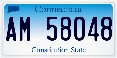 CT license plate AM58048