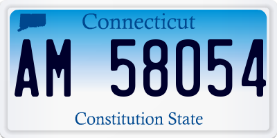 CT license plate AM58054