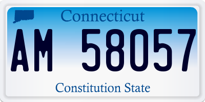 CT license plate AM58057