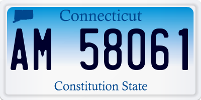 CT license plate AM58061