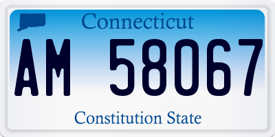 CT license plate AM58067