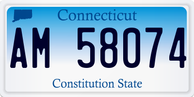 CT license plate AM58074