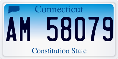 CT license plate AM58079