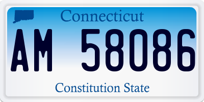 CT license plate AM58086