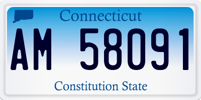 CT license plate AM58091
