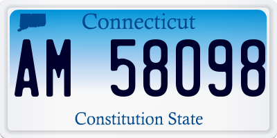 CT license plate AM58098