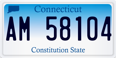 CT license plate AM58104