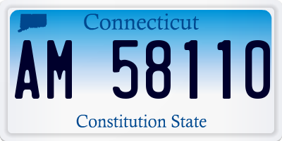 CT license plate AM58110