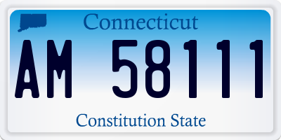 CT license plate AM58111