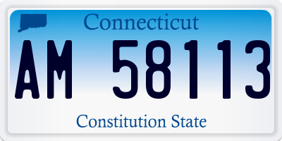CT license plate AM58113