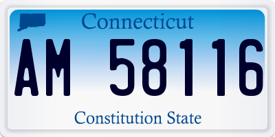 CT license plate AM58116