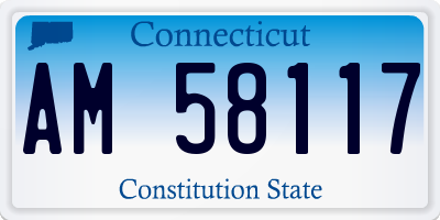 CT license plate AM58117
