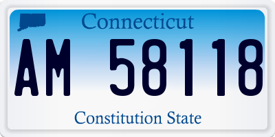 CT license plate AM58118