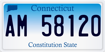 CT license plate AM58120