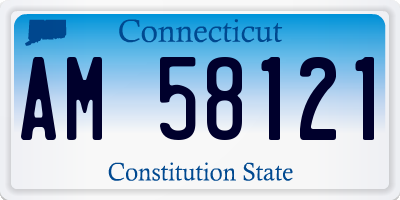 CT license plate AM58121