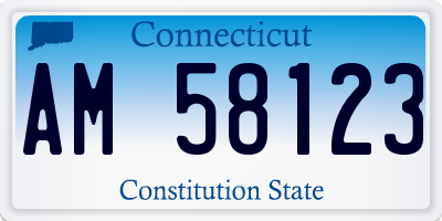 CT license plate AM58123