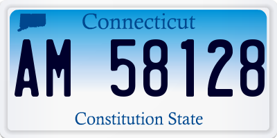 CT license plate AM58128
