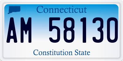 CT license plate AM58130