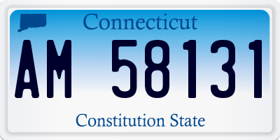 CT license plate AM58131