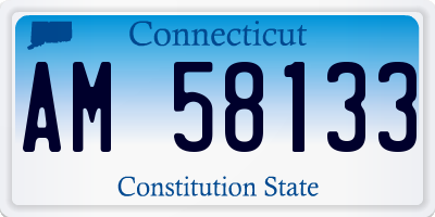 CT license plate AM58133