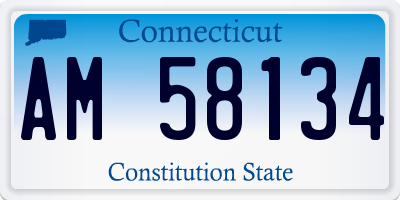 CT license plate AM58134