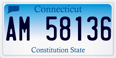 CT license plate AM58136