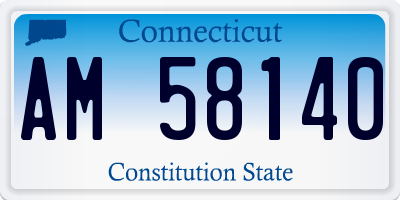 CT license plate AM58140