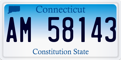 CT license plate AM58143