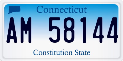 CT license plate AM58144