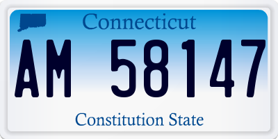 CT license plate AM58147