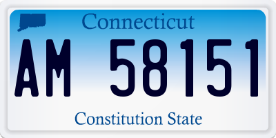 CT license plate AM58151