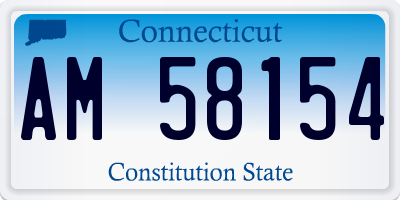 CT license plate AM58154