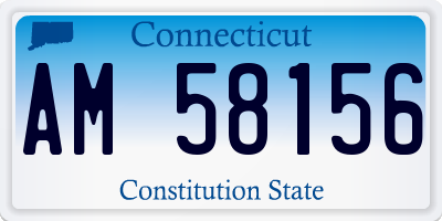 CT license plate AM58156