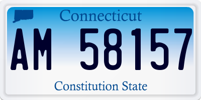 CT license plate AM58157