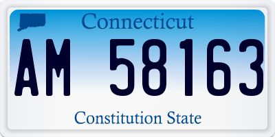 CT license plate AM58163
