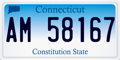 CT license plate AM58167